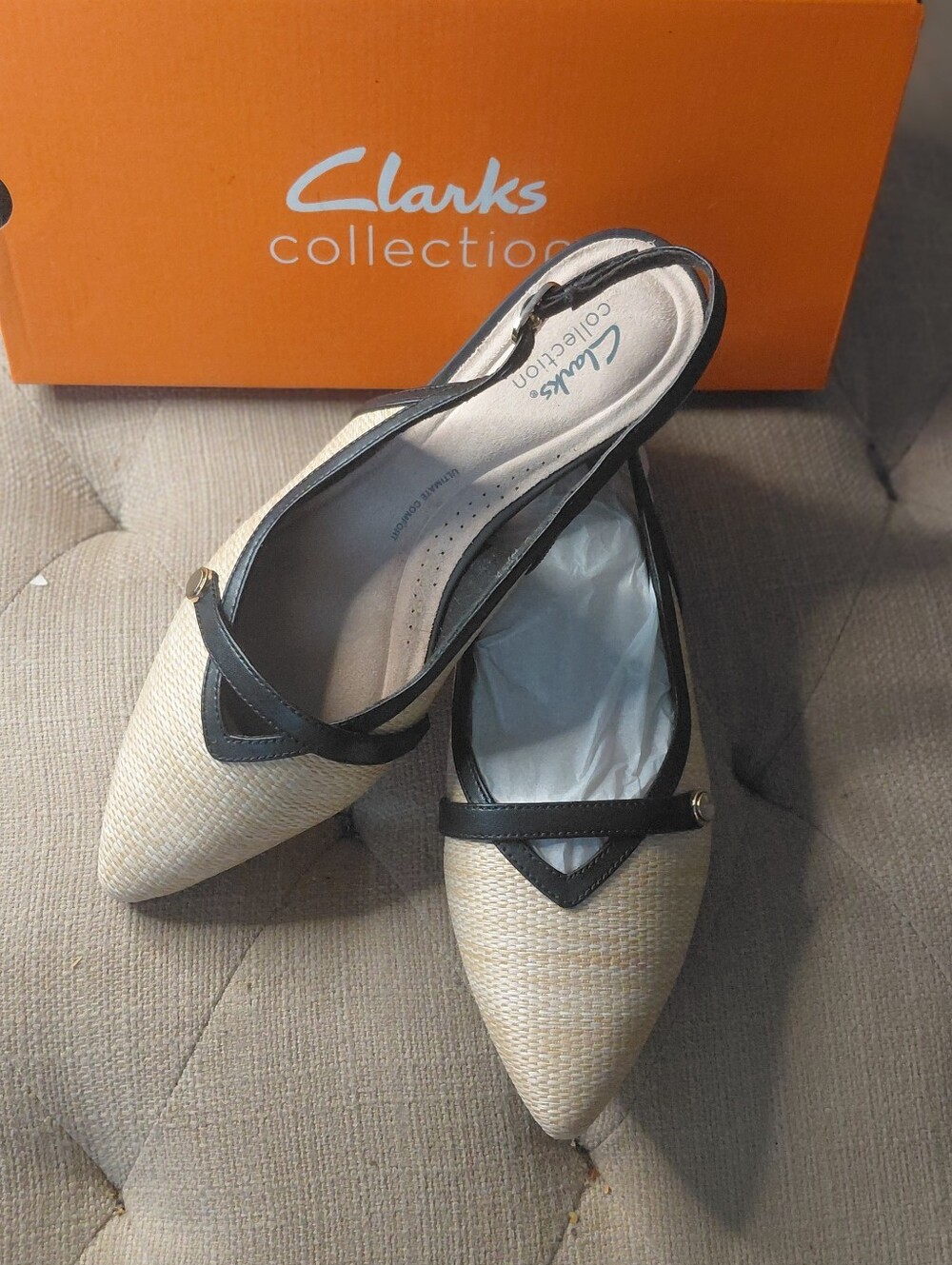 FlatsClarksWomen's Natalyn Sling Pointed Toe Dress Flats